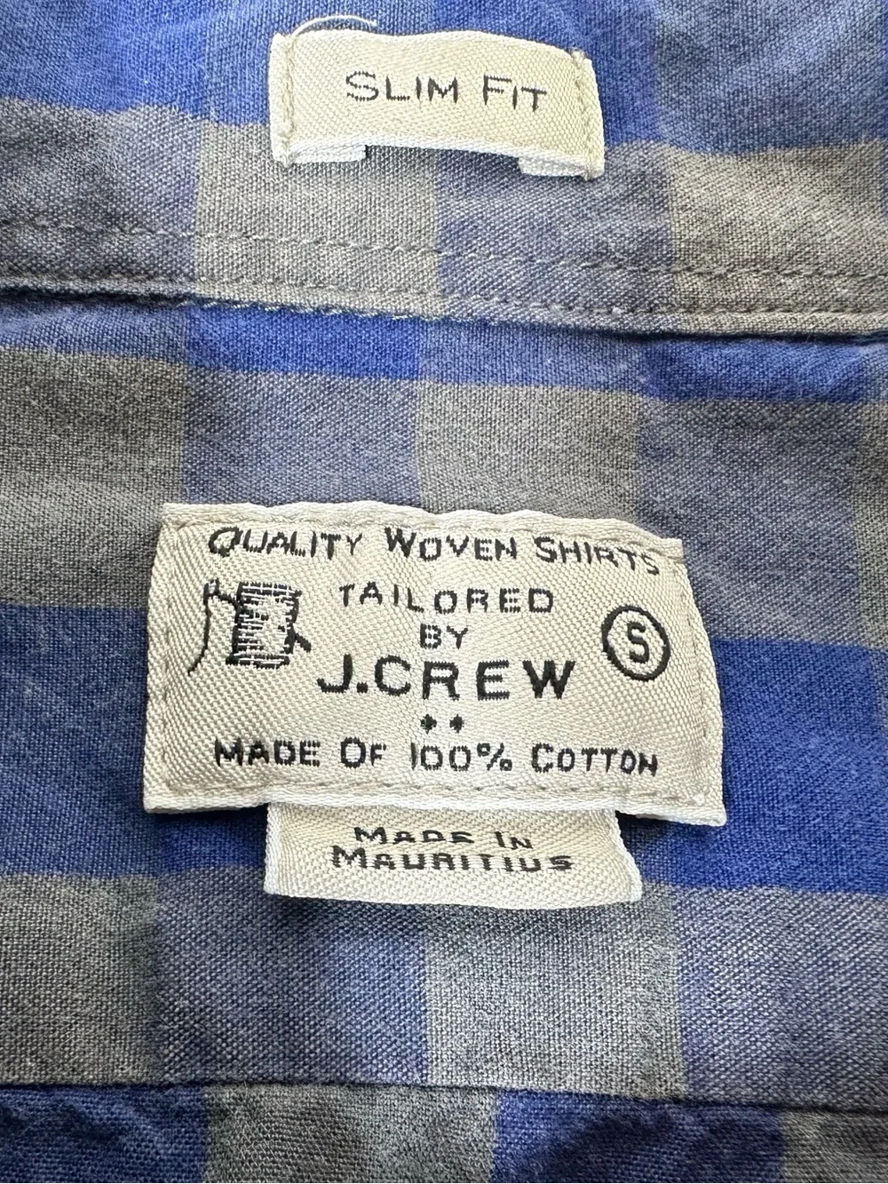 J. Crew Gingham Plaid Slim Fit Button Down Shirt